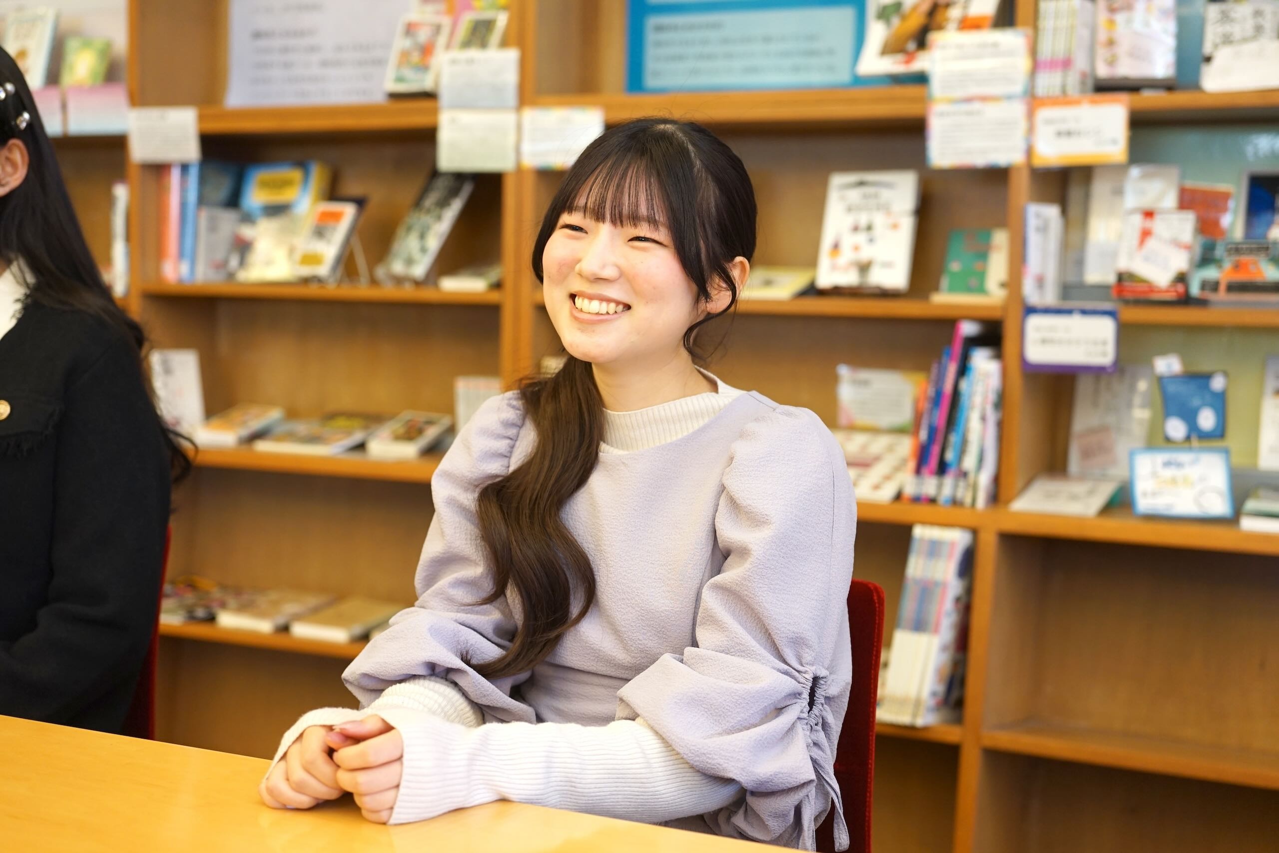 オープンキャンパスについて語る丸山さん